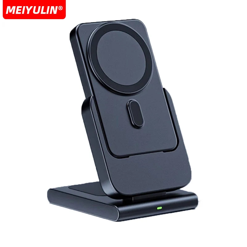 3in1 10000mAh Magnetic Wireless Power Bank Fast Charging Base Stand 5000mAh Portable External Battery for Apple iWatch iPhone 15
