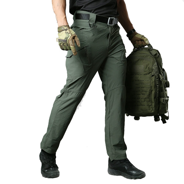 Summer Archon Tactical Trousers Men's Slim Special Forces Quick-Dry Pants Ultra-Thin Breathable Training Outdoor Work Clothes Military Fans