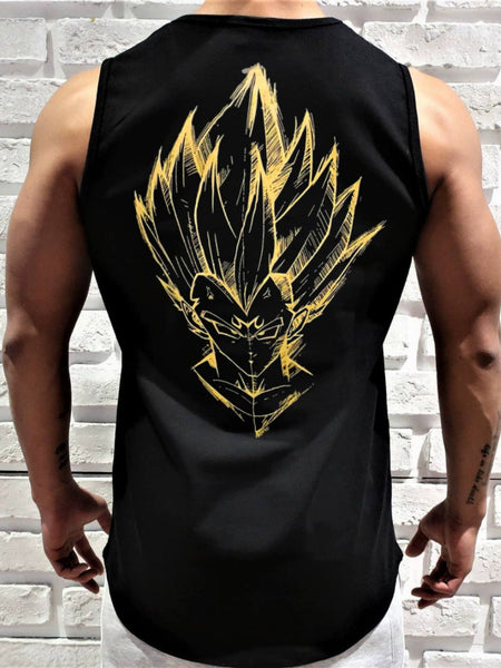 Summer Workout Vest Men's Muscle Tight Wukong Clothes Wait Lifting Waistcoat I-Shaped Training Wear Sports Sleeveless T-shirt