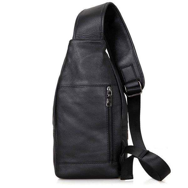 New First Layer Cattlehide Leather Fashion Men All-Match Chest Bag