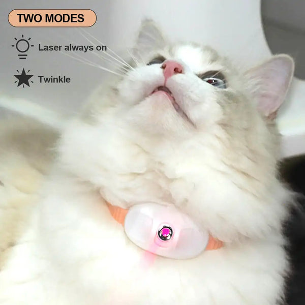 Smart Laser Tease Cat Collar Electric USB Rechargeable Pointer Kitten Automatic Toys Interactive Training Pet Accessories Goods