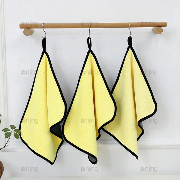 Car Washing Clothes Windows Mirrors Wiping Rags Home Appliances Double Layer Cleaning Microfiber Towel 500GSM