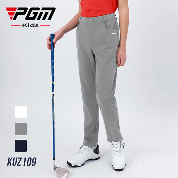 PGM Boys Breathable Quick Dry Golf Pants Kids Anti-sweat Soft Golf Trousers Children Elastic Waist Sport Pants Casual Sweatpants