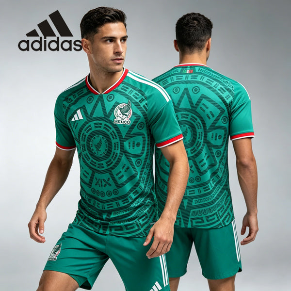26 nat jerseyAdidas 2026 World Cup Mexico National Team Home Fan Version Quick-Dry Short Sleeve Football Jersey Unisex JL8580