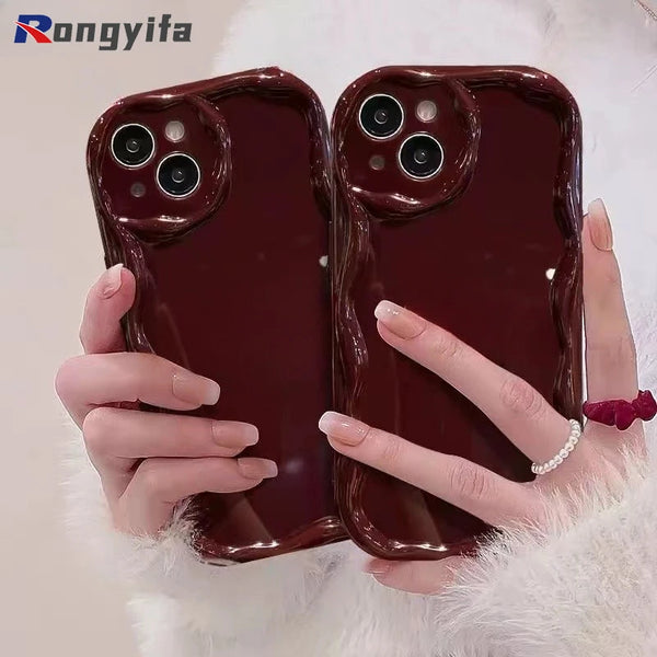 New Year Casing For iPhone 15 14 Plus 13 12 11 Pro Max Mini Xs Max XR X 8 7 6 6S Plus SE Phone Case Smooth Soft Bumper Red Cover