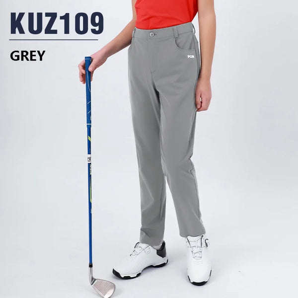 PGM Boys Breathable Quick Dry Golf Pants Kids Anti-sweat Soft Golf Trousers Children Elastic Waist Sport Pants Casual Sweatpants