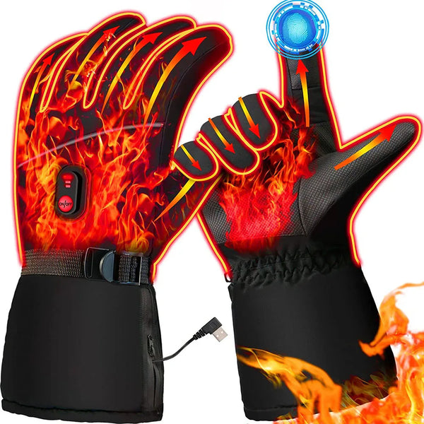 Winter Thermal Heated Gloves Adjustable Hand Warmer Gloves For Women Men