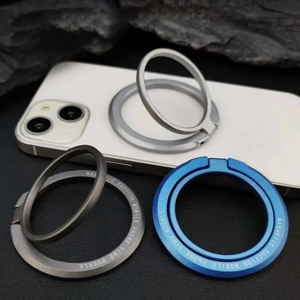 Magnetic Ring IPhone Holder For MagSafe Portable Mobile Phone Magnet Foldable Bracket Removable Grip Stand for iPhone Support