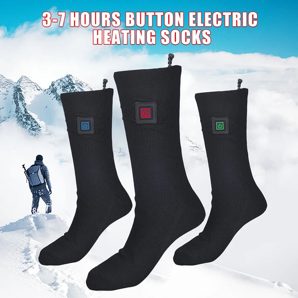 Winter Heated Socks Anti Slip Battery Powered Electric Heated Socks Cold-Proof Heating Warm Long Socks For Outdoor Skiing Hiking