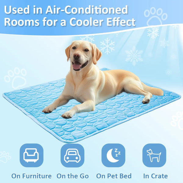 Summer Pet Ice Pad Cooling Ice Pad Bite Resistant Pet Pads Cat sofa Pad Dog Cooling Floor Pad Durable Sofa Ice Cold Pad Blankets