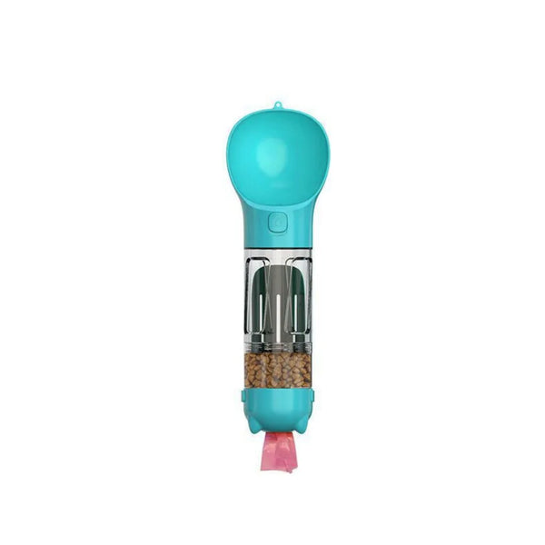 300/500ml Pet Water Food Dispenser 3 in 1 Leak Proof Pet Dog Water Bottle with Trash Bag Box and Shovel Dog Food Feeder Cat