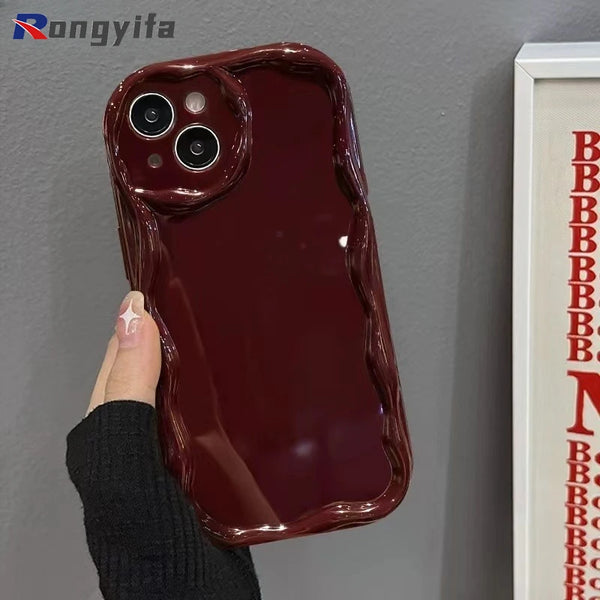 New Year Casing For iPhone 15 14 Plus 13 12 11 Pro Max Mini Xs Max XR X 8 7 6 6S Plus SE Phone Case Smooth Soft Bumper Red Cover