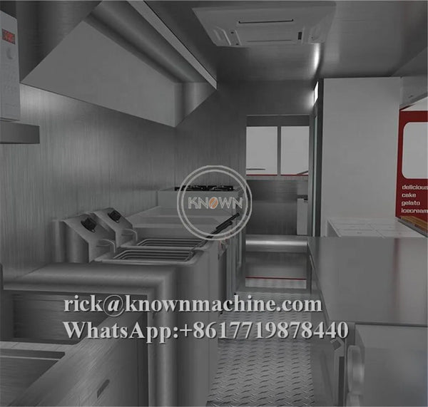 Solar Panel Ice Cream Food Truck Fast Hot Dog Vending Cart Burger Fast Food Car Kiosks Van Trailers with Big Power