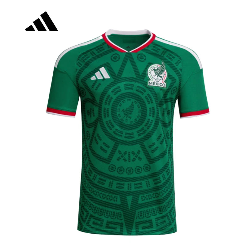 26 nat jerseyAdidas 2026 World Cup Mexico National Team Home Fan Version Quick-Dry Short Sleeve Football Jersey Unisex JL8580