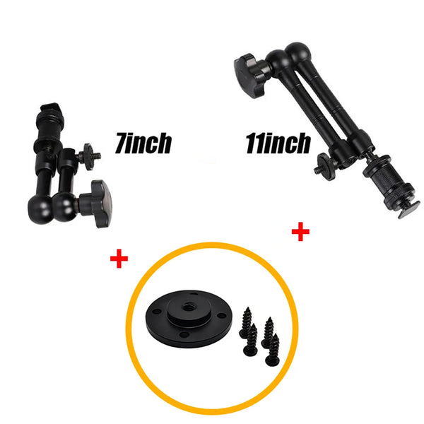 7/11 Inch Friction Articulating Magic Arm with Wall Mount 1/4 Screw for DSLR Camera Photo Studio Photography Accessory Prop Kit