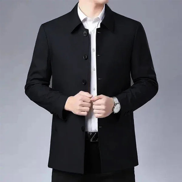 Casual Business Lapel Windbreak Jackets Men Coats New Brand Top Quality Spring Men's Trench Coat Solid Color Mid-length Jacket