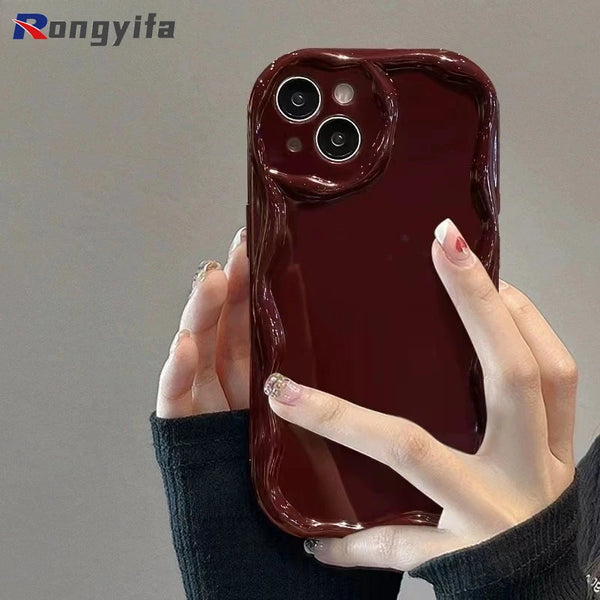 New Year Casing For iPhone 15 14 Plus 13 12 11 Pro Max Mini Xs Max XR X 8 7 6 6S Plus SE Phone Case Smooth Soft Bumper Red Cover