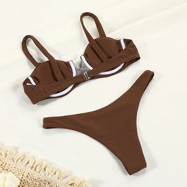 2024 Swimsuit Sexy Bikini Set Push Up Bikini  Hollow Out Swimwear Bathing Suit Women Micro Bikinis Women Swimsuits