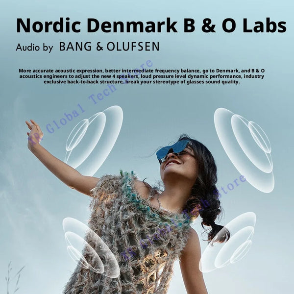 RayNeo Air 4 Pro smart AR glasses,Supports HDR10, 3840Hz, 4 speakers, 1200 nits,Micro-OLED dual-layer screen, clearer