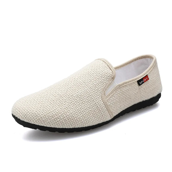 Men Loafers Shoes Fashion Men Breathable Casual Shoes Classic Linen Slip on Sneakers Male Summer Cheap Driving Shoes for Men