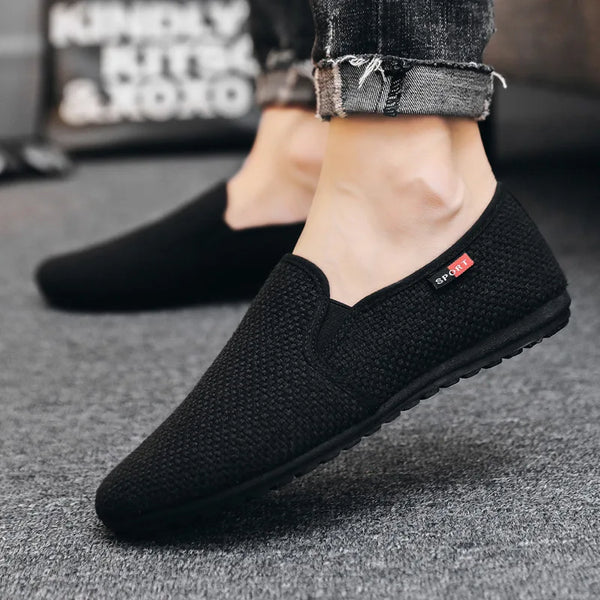 Men Loafers Shoes Fashion Men Breathable Casual Shoes Classic Linen Slip on Sneakers Male Summer Cheap Driving Shoes for Men