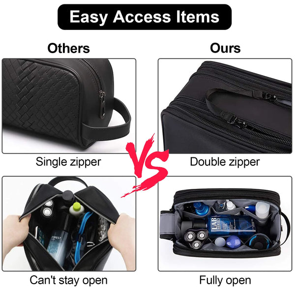 Toiletry Bag for Men, Travel Toiletry Organizer Dopp Kit Water-resistant Shaving Bag for Toiletries, Door Room Essentials