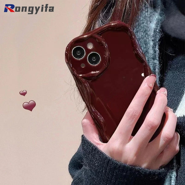 New Year Casing For iPhone 15 14 Plus 13 12 11 Pro Max Mini Xs Max XR X 8 7 6 6S Plus SE Phone Case Smooth Soft Bumper Red Cover