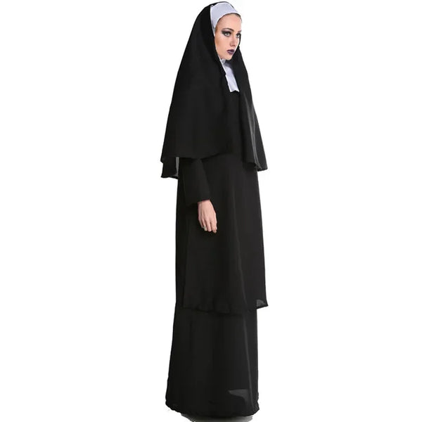 Halloween Nun Costume Women's Role-playing Stage Wear Masquerade Party Outfit New Style Adult Size M-XL Modern Dance Clothes