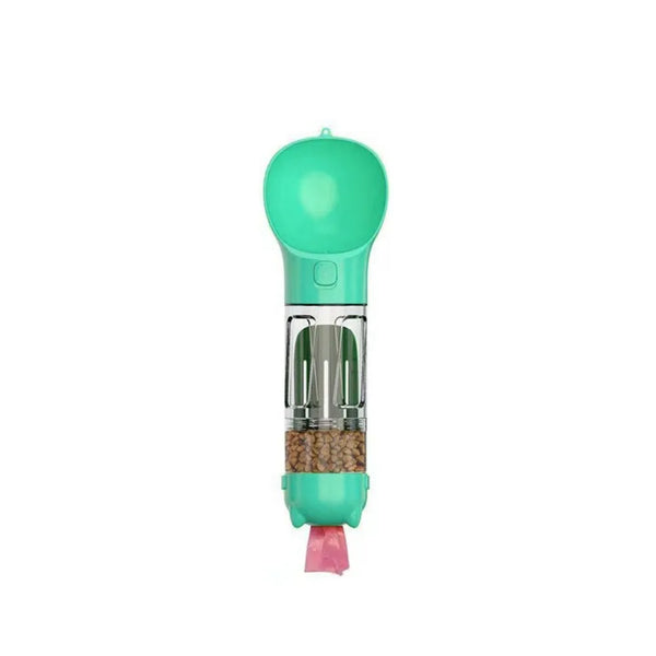 300/500ml Pet Water Food Dispenser 3 in 1 Leak Proof Pet Dog Water Bottle with Trash Bag Box and Shovel Dog Food Feeder Cat
