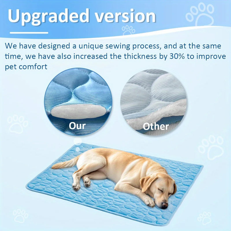 Summer Pet Ice Pad Cooling Ice Pad Bite Resistant Pet Pads Cat sofa Pad Dog Cooling Floor Pad Durable Sofa Ice Cold Pad Blankets
