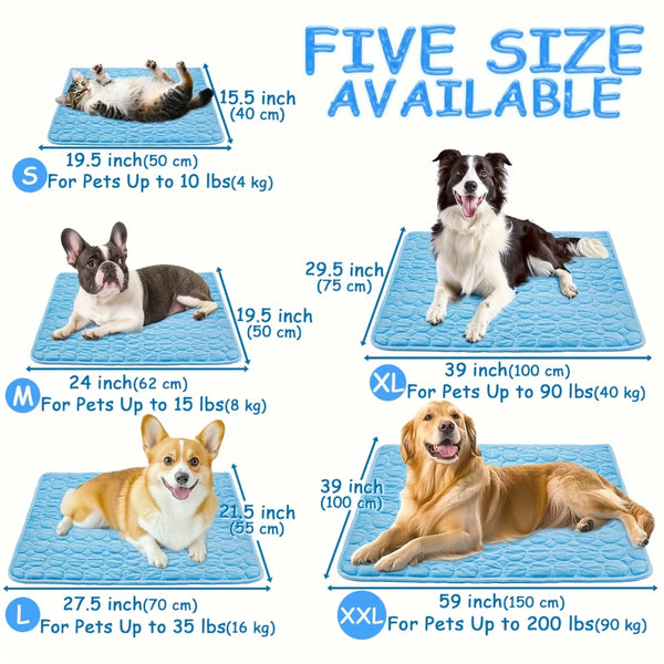 Summer Pet Ice Pad Cooling Ice Pad Bite Resistant Pet Pads Cat sofa Pad Dog Cooling Floor Pad Durable Sofa Ice Cold Pad Blankets