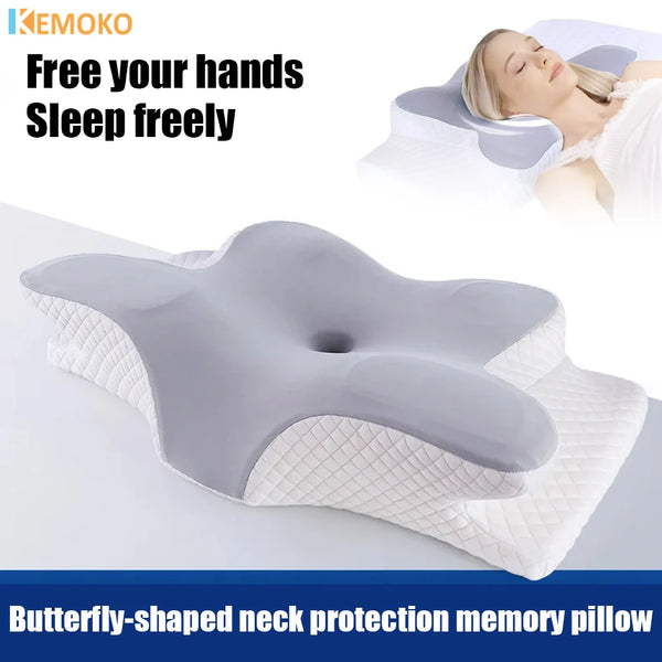 2 in 1 Memory Foam Cervical Pillow, Ergonomic Contour Orthopedic Pillow for Neck Pain, Contoured Support Pillows,Neck Pillow