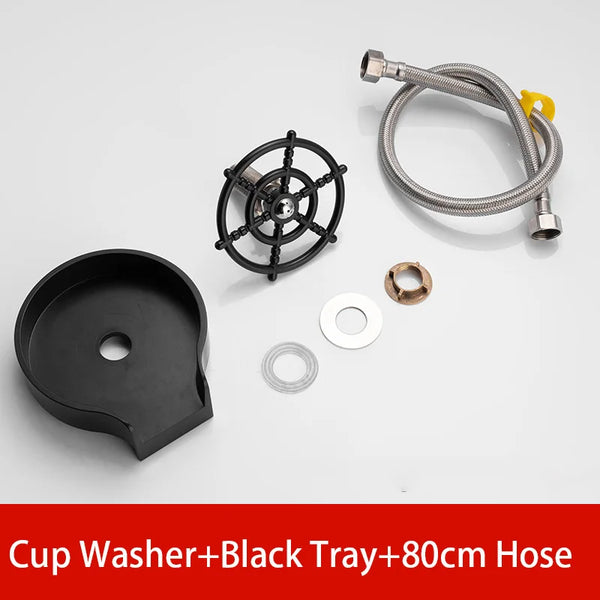 Automatic Glass Cup Washer High Pressure Kitchen Faucet Glass Rinser Stainless Steel Bar Cup Cleaner for Kitchen Sinks Wash Tool
