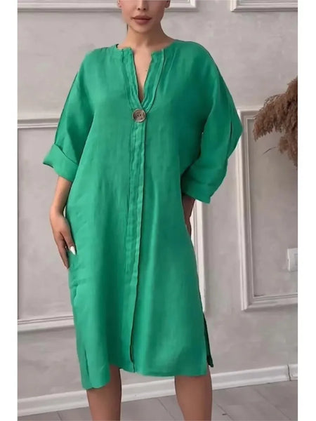 Y2k Long Sleeve Linen Maxi Dress Women Summer2024 Summer Casual Solid Color Party Loose Long Dresses Elegant Vestidos