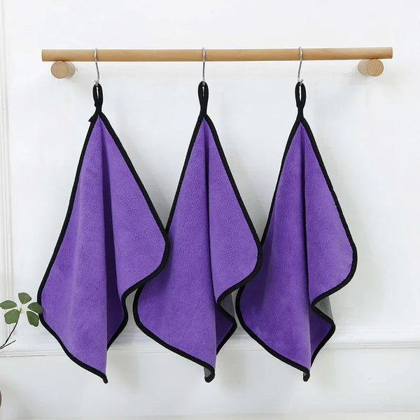 Car Washing Clothes Windows Mirrors Wiping Rags Home Appliances Double Layer Cleaning Microfiber Towel 500GSM