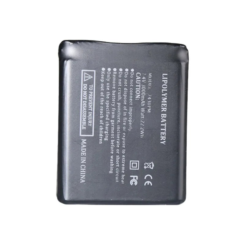 7.4V 3000mah Heated Gloves Battery Lithium Batteries for Heating Vest, Socks, Shoes,Winter Antifreeze Heating Batteria