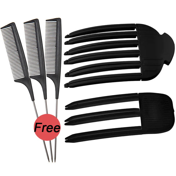 Magic Heatless Hair Care Roots Natural Fluffy Hair Clip with Pointed Tail Comb No Heat Hair Curler Hair Styling Fluffiness Tool