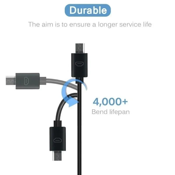 Micro Usb Universal Data Cable Standard Head Rechargeable Long Parachute Cable 3/2/1m Micro Usb Port for Android Phones