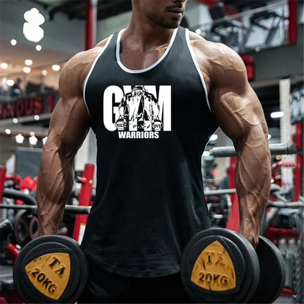 Gym Bodybuilding Workout Muscle Tank Tops Summer Cool Cotton Breathable Sleeveless T-Shirts Mens Fitness Running Sport Singlets