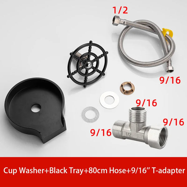 Automatic Glass Cup Washer High Pressure Kitchen Faucet Glass Rinser Stainless Steel Bar Cup Cleaner for Kitchen Sinks Wash Tool